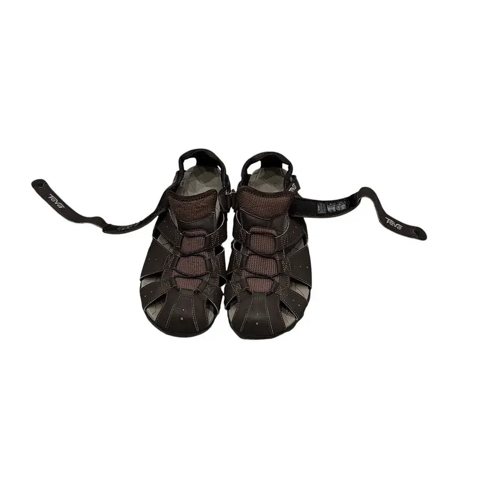Teva Deacon Men’s Brown Sandals Size 11 Closed Toe Outdoors Hiking Fisherman